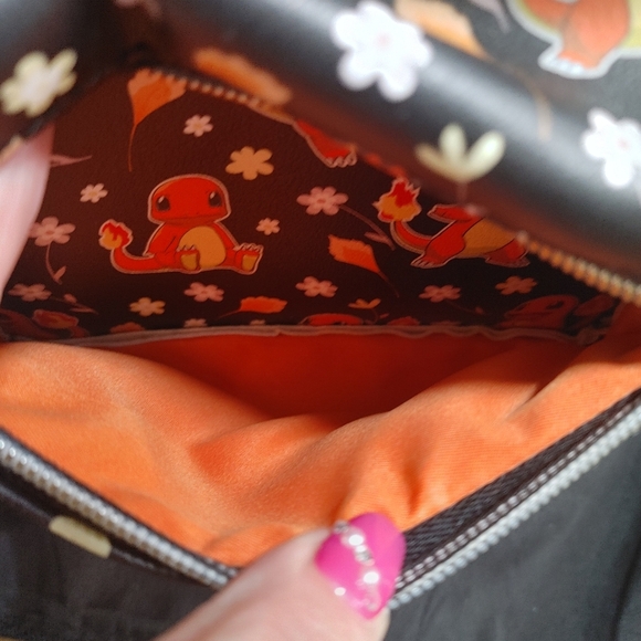 Loungefly Pokemon Charmander Black and Orange Mini Backpack - Picture 8 of 11